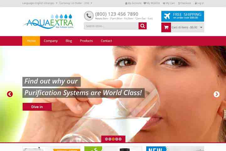 Website Devlopment-water-filter-template