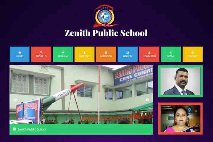 web  development Template zenith school